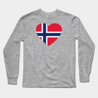 I Love Norway // Heart-Shaped Norwegian Flag Long Sleeve T-Shirt